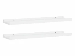 Repisa para marcos de fotos 2 uds MDF 60x9x3 cm ES908296 Blanco Outlet