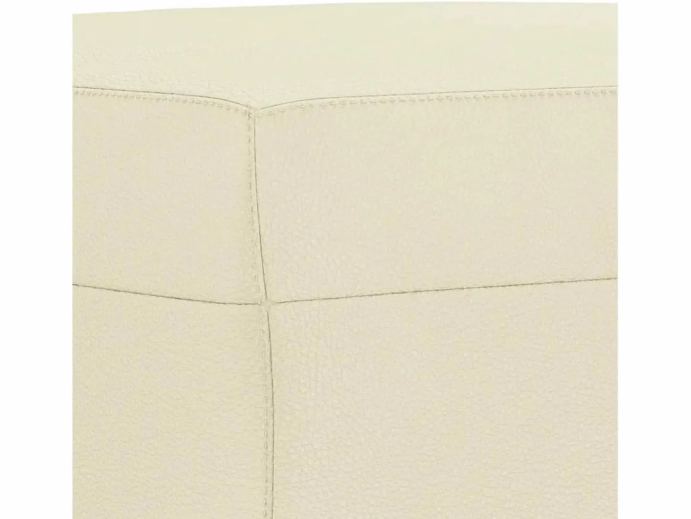 Reposapiés color 70x55x41 cm Piel sintética Crema Outlet