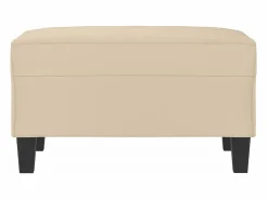 Reposapiés 70x55x41 cm Tejido Microfibra Crema Outlet