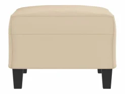 Reposapiés 70x55x41 cm Tejido Microfibra Crema Outlet