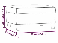 Reposapiés 70x55x41 cm Tejido Microfibra Crema Outlet