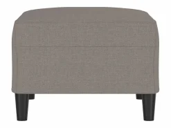 Reposapiés de tela color topo 70x55x41 cm Gris New