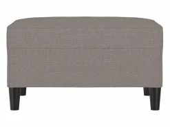 Reposapiés de tela color topo 70x55x41 cm Gris New
