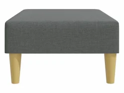 Reposapiés de tela oscuro 77x55x31 cm Gris Online