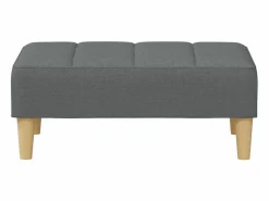 Reposapiés de tela oscuro 77x55x31 cm Gris Sale