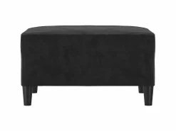 Reposapiés de terciopelo 70x55x41 cm ES14570 Negro New
