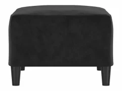 Reposapiés de terciopelo 70x55x41 cm ES14570 Negro New
