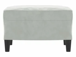 Reposapiés Claro 60x50x41 cm Terciopelo Gris New