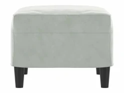 Reposapiés Claro 60x50x41 cm Terciopelo Gris New