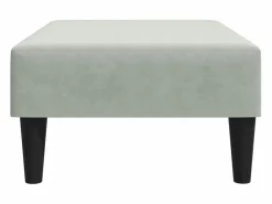 Reposapiés claro 77x55x31 cm terciopelo^ Outlet