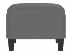 Reposapiés Oscuro 60x50x41 cm Tejido Microfibra Gris Best