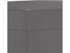 Reposapiés 60x50x41 cm Piel sintética Gris New