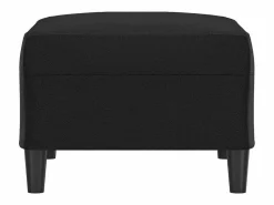 Reposapiés 70x55x41 cm Piel sintética Negro Discount