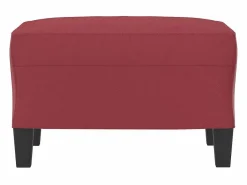 Reposapiés burdeos 60x50x41 cm Piel sintética Rojo Best