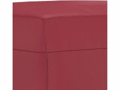 Reposapiés burdeos 60x50x41 cm Piel sintética Rojo Best
