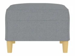 Reposapiés Tela Claro 70x55x41 cm Gris Best