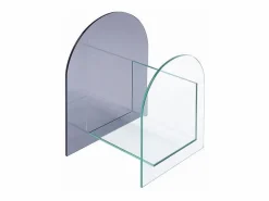 Revistero de vidrio templado - Transparente y gris - DUSILLA^Vente-unique Discount