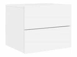 Garden Furniture Rhylan Mesita de noche de pared con luces LED Blanco Discount