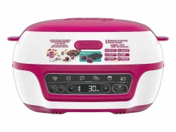 Robot de cocina pastelero Cake Factory Délices 1100W blanco/frambuesa con 5 programas y moldes CreaBake incluidos^Tefal Hot