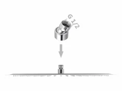 Helloshop26 Rociador de ducha cuadrado de acero inoxidable de 40x40 cm 02_0003093 Gris Online