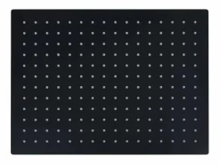 Rociador de ducha de lluvia cabezal de ducha accesorio de baño acero inoxidable 40 x 30 cm rectangular negro 02_0002083^Helloshop26 New