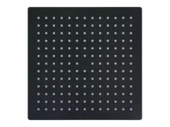 Helloshop26 Alcachofa De Ducha, Cabezal|Rociador de ducha de lluvia cabezal de ducha accesorio de baño acero inoxidable 25 x 25 cm cuadrado negro 02_0002078