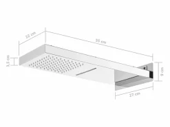 Rociador de ducha de pared de acero inoxidable 201 Plata 02_0002098^Helloshop26 New