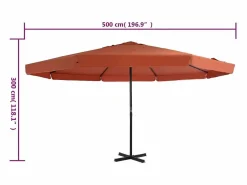 Roeland Sombrilla de jardín con palo de aluminio 500 cm terracota^Garden Furniture Hot