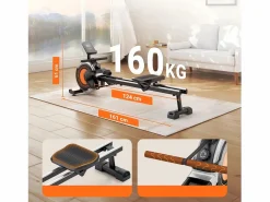 DripeX Aparato De Musculación|Rolder de resistencia magnética de , con 16 niveles de resistencia, deslizamiento doble, silencioso y liso, carga máxima de 160 kg