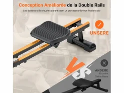 DripeX Aparato De Musculación|Rolder de resistencia magnética de , con 16 niveles de resistencia, deslizamiento doble, silencioso y liso, carga máxima de 160 kg