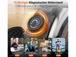 DripeX Aparato De Musculación|Rolder de resistencia magnética de , con 16 niveles de resistencia, deslizamiento doble, silencioso y liso, carga máxima de 160 kg