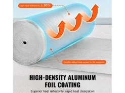 Rollo Aislante Reflectante Doble SucceBuy con Núcleo de Espuma y Barrera Radiante 122 CM x 3048 CM^ Best