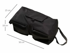 Sombrilla|Saco de arena para sombrilla, 2 bolsas rellenables de 50 kg, tela Oxford, negro (50 x 50 x 18 cm)