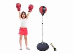 Saco de boxeo ajustable de pie, de piel sintética, color (43 x 43 x 145 cm) Rojo Online