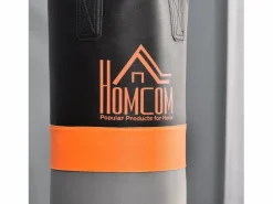 Homcom Saco de boxeo colgante con soporte negro y gris 115x157x221 cm Multicolor Online