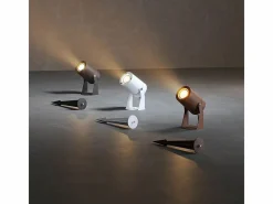 Iluminación Exterior|Sair - Foco LED redondo de 10 W IP65 3000 K - Luz de jardín para plantas o setos h36cm - Beneito faure
