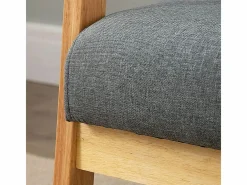 DripeX Sala de estar moderna de 2 a 2 -Seuter, en tela de lino, marco de madera, , 107x60x76cm Gris Online
