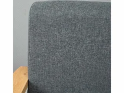 DripeX Sala de estar moderna de 2 a 2 -Seuter, en tela de lino, marco de madera, , 107x60x76cm Gris Online