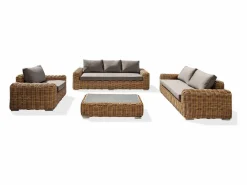 Paris Garden Salón de jardín 6 plazas en resina trenzada Marru00f3n Online