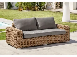 Paris Garden Salón de jardín 6 plazas en resina trenzada Marru00f3n Online