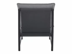 MYLIA Salón de jardín de aluminio: un sofá de 2 plazas, 2 sillones y una mesa de centro - Antracita - LISMO de Gris antracita Discount