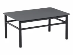 MYLIA Salón de jardín de aluminio: un sofá de 2 plazas, 2 sillones y una mesa de centro - Antracita - LISMO de Gris antracita Discount