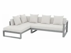 Salón de jardín de aluminio con Sofá rinconera y mesa de centro - Taupe - MOLOKAI de^MYLIA Clearance