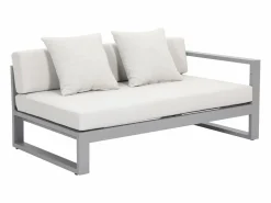 Salón de jardín de aluminio con Sofá rinconera y mesa de centro - Taupe - MOLOKAI de^MYLIA Clearance