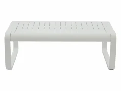Salón de jardín de aluminio: 1 sofá de 3 plazas y 1 mesa de centro - con cojines beige - LOMIA de^MYLIA Best
