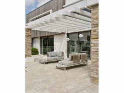 Dcb Garden Salón de jardín de esquina 6 plazas cuerda trenzada y aluminio Gris Clearance
