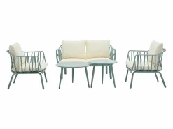 Salón de jardín de polipropileno y metal - - LOYNA de^MYLIA Discount