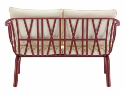 MYLIA Colección Rouge Passion|Salón de jardín de polipropileno y metal - Burdeos - LOYNA de