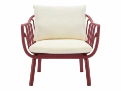 MYLIA Colección Rouge Passion|Salón de jardín de polipropileno y metal - Burdeos - LOYNA de