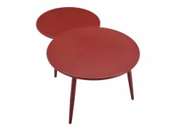 MYLIA Colección Rouge Passion|Salón de jardín de polipropileno y metal - Burdeos - LOYNA de